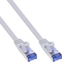 InLine - Patch-Kabel - RJ-45 (M) bis RJ-45 (M) - 5,0m - U/FTP, PiMF - CAT 6a - geformt, flach - weiß (71805W)