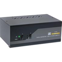 InLine KVM Desktop Switch - 2-fach - Dual Monitor - HDMI - 4K - USB 3.0 - Audio (62652I)