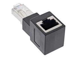 InLine Patchkabel-Adapter Cat.6A - RJ45 Stecker/Buchse - 90° nach oben gewinkelt