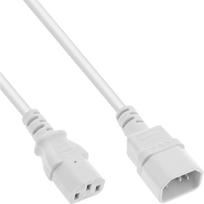 InLine® Kaltgeräteverlängerung, C13 auf C14, weiß, 0,75m (16507W)