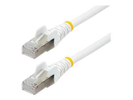 StarTech.com 2m CAT6a Ethernet Cable - White - Low Smoke Zero Halogen (LSZH) - 10GbE 500MHz 100W PoE++ Snagless RJ-45 w/Strain Reliefs S/FTP Network Patch Cord - Patch-Kabel - RJ-45 (M) zu RJ-45 (M) - 2 m - S/FTP - CAT 6a - IEEE 802.3bt - halogenfrei, geformt, ohne Haken, verseilt - weiß
