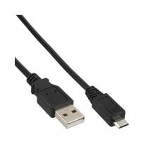 InLine® Micro-USB 2.0 Kabel, USB-A Stecker an Micro-B Stecker, schwarz, 5m (31750)