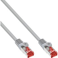 InLine - Patch-Kabel - RJ-45 (M) - bis - RJ-45 (M) - 7,5m - SFTP, PiMF - CAT 6 - gepresst, mit Knickschutz - Grau (76107)