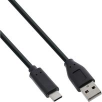 InLine® USB 2.0 Kabel, Typ C Stecker an A Stecker, schwarz, 5m (35735)
