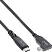 InLine USB4 Kabel - USB-C einseitig gewinkelt - PD 240W 8K60Hz - TPE schwarz - 1m - Strom/Netzteil - 1 m (35911I)