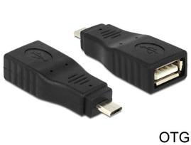 Delock Adapter USB Micro B Stecker > USB 2.0 Buchse OTG voll geschirmt (65549)