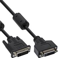 InLine® DVI-D Verlängerung, Dual Link 24+1 St auf 24+1 Bu, 2 Ferritte, 2m (17773)