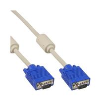 InLine S-VGA Kabel - 15pol HD Stecker / Stecker - grau - 5m