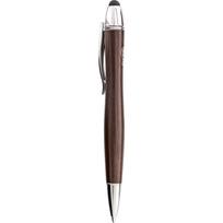 InLine® WOODPEN, Stylus-Stift für Touchscreens + Kugelschreiber, Walnuss/Metall (55464)