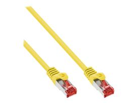 InLine - Patch-Kabel - RJ-45 (M) zu RJ-45 (M) - 50cm - SFTP, PiMF - CAT 6 - geformt, ohne Haken, robust - Gelb (Packung mit 100) (B-76450Y)