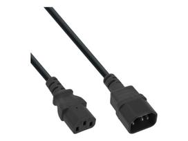 InLine 40er Bulk-Pack Kaltgeräteverlängerung C13 auf C14 schwarz 1 - Kabel - Verlängerungskabel - Strom/Netzteil - 1,5 m - IEC (B-16631A)