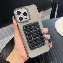 3D Siurbtuko Laikiklis Telefono Dėklas iPhone 17 16 15 14 13 12 11 Pro Max XR X XS 7 8 Plus Mini Minkštas Skaidrus Atsparus Smūgiams Galinis Dangtelis For iPhone 16 Pro Max juoda