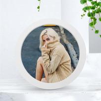 Apvalus Po rėmelis Namas Pasidaryk pats Po rėmelis Siena Namų Siuvinėjimo Rėmelis Dekoratyvinis Orn balta