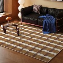Luxury Checkered Room Rug, Waterproof and Stain-Resistant Bedside Rug for Bedrooms, Living Room Floor Mat, Home Decor 80X160cm(2.6X5.3FT