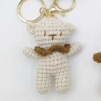 Mielas nertas meškiukas pakabukas Mini meškiukas raktų pakabukas Kawaii mezgimo gyvūnas pakabukas Rankinės dekoras Dovana