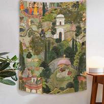 VIKAMA Vintažinis Rytietiškas Estetinis Gobelenas Dievo Paukštis Gėlė Totemas Svetainės Miegamojo Įėjimo Sienos Dekoras 60X90CM(2X3FT