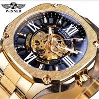 Nugalėtojas Vyrų mados Kasdienis Skeleton Mechanical Movement Visiškai automatinis mechaninis laikrodis