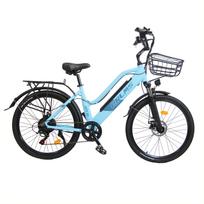 FINDER CITY moteriškas dviratis Baterijos talpa 48V15AH Variklio galia 500W Pakuotės dydis 145 * 22 * 77cm Pakuotės svoris 32 kilogramai mėlyna