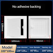 Self-adhesive Access Panel Door Plastic Access Hatch Cover New Inspection Hole  Doors Wall Ceiling 100x100 No adhesive