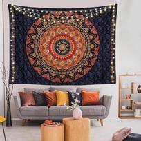 Bohemian retro hanging fabric mandala background fabric bedside bedroom Tapestry decoration tapestry Living Room Tapestry 40CMX60CM