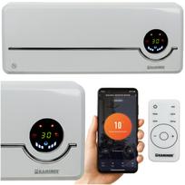 Sieninis elektrinis šildytuvas 1000W / 2000W su laikmačiu, balta