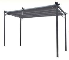 Sodo pergola 3x3m su slankiojančiu tentu