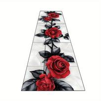 Valentino dienos kilimas Prabangus rožių kilimasbėgikas Kilimas Virtuvės kilimas Sveikinimo kilimėlis Svetainės kilimas Miegamojo kilimas Namų De 40X120CM (1.3X3.9FT