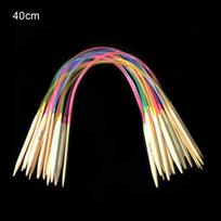 18pcs/Set 100% Bamboo Circular Knitting Needles Set DIY Double Cusp Crochet Hooks Set Soft Tube Circular Sewing Needles 40-120cm
