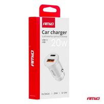 Įkroviklis USB-A + USB-C įkroviklis 20W 12/24V