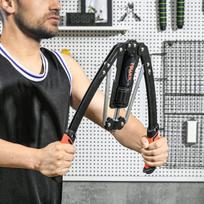 SPORTNOW Reguliuojamas Hidraulinis Rankų Treniruoklis 10-200kg (Power Twister) – Dilbių, Krūtinės ir Pečių Jėgos Treniruotėms Vyrams ir Moterims, Käetreenija, Power Twister 10-200kg, 43x16x5 cm, Must