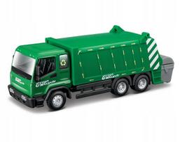 Žalias šiukšliavežis Bburago 18-32270, metalinis modelis, 18 cm