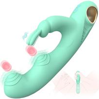 SuperLove Dual Tapping Rabbit G-Spot Vibrator Green