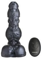 Creature Cocks Cyborg Cock Thrusting & Vibrating Silicone Dildo Dark Silver