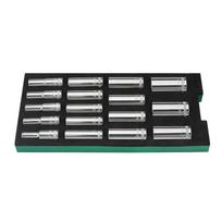 SATA Padėklas. Prailgintų galvučių rinkinys 1/2'' 17vnt.