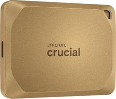 "Crucial X10 Pro" 2 TB išorinis SSD kietasis diskas, iki 2100MB/s skaitymo ir 2000MB/s rašymo greičio, nešiojamasis kietojo kūno diskas, atsparus vandeniui ir dulkėms, IP55, USB-C 3.2, auksinis - CT2000X10PROSSD9D02