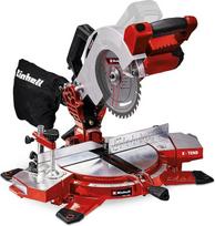 "Einhell" akumuliatorinis pjovimo pjūklas TE-MS 18/210 Li-Solo Power X-Change (ličio jonų, 18 V, 3000 min-1, pakreipiama pjūklo galvutė, "X-Tend" apdirbamos detalės pagalvėlės, HM preciziškas pjūklo diskas, be akumuliatoriaus ir įkroviklio)