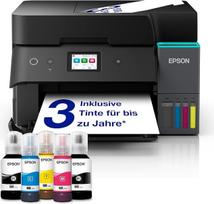 "Epson EcoTank ET-4950" A4 formato daugiafunkcinis spausdintuvas su "Wi-Fi" ir "AirPrint" rašalo rezervuaru, automatiniu dokumentų tiektuvu, dvipusiu spausdinimu, nuskaitymu, kopijavimu ir faksimiliniu spausdinimu, į komplektą įeina iki 3 metų rašalas