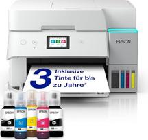 "Epson EcoTank ET-4956" baltas A4 formato daugiafunkcinis spausdintuvas su "Wi-Fi" ir "AirPrint" rašalo rezervuaru, automatiniu dokumentų tiektuvu, dvipusiu spausdinimu, nuskaitymu, kopijavimu ir iki 3 metų naudojamu rašalu