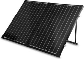 "Renogy" 100W 12V monokristalinė nešiojama sulankstoma saulės baterija, lagaminas, integruotas stovas, su 20A vandeniui atspariu įkroviklio valdikliu