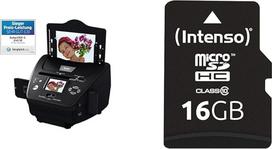 "Rollei Dia Film Scanner DF-S 100 SE" su 5 megapikselių ir 2,4 colio spalvotu TFT LCD ekranu bei plačiu priedų asortimentu ir atminties kortelėmis iki 16GB