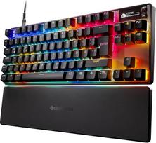 "SteelSeries Apex Pro TKL Gen 3" - HyperMagnetinė žaidimų klaviatūra - "OmniPoint 3.0" jungikliai - Reguliuojamas atsakas - Greitasis paleidimas - Greitasis bakstelėjimas/SOCD - OLED - PBT klavišai - USB-C - Vokiškas išdėstymas QWERTZ