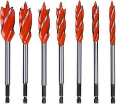 5PCS (15-20-25-25-30-35) mm medienos apdirbimo sraigtinis grąžtas Twist Boring Hole Cutter įrankis 1/4" šešiakampis kotas