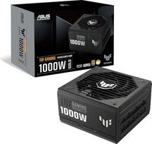 ASUS TUF Gaming 1000 W auksinis žaidimų maitinimo šaltinis (1000 W, visiškai modulinis maitinimo šaltinis, suderinamas su ATX 3.1, PCIe 5.1, "Axial Tech" ventiliatorius, PCB danga, dvigubi rutuliniai guoliai)