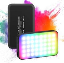 LUXCEO V10 RGB LED vaizdo šviesa 6 W, CRI 95+ LED kameros šviesa, 3000 K/6000 K, 3000 mAh LED šviesos diodų skydelis, aliumininė vaizdo šviesa, skirta vaizdo dienoraščiui, vaizdo konferencijoms, tiesioginei transliacijai, interviu, "YouTube