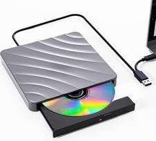 QDSYLQ Išorinis DVD CD įrenginys USB: Išorinis CD diskas nešiojamajam kompiuteriui, išorinis optinis diskas +/-RW ROM, išorinis CD/DVD įrašymo įrenginys ir grotuvas "Windows 11/10/8/7/XP/Vista Linux MacOS
