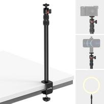 SMALLRIG 3488 Fotoaparato šviesos stovas Stalo trikojis šviesos stovas su 1/4"-20 rutuline galvute, 13"-35,4" reguliuojamas planšetinio kompiuterio laikiklis, DSLR fotoaparato, žiedinės šviesos, tiesioginės transliacijos, vaizdo įrašymo spaustuvas