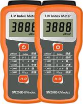 SM206E Skaitmeninis UV indekso matuoklis UVA+UVB 280-370 nm spinduliuotės detektorius su didelės skiriamosios gebos LCD ekranu, pikų atmintimi, laboratorine optika ir IR/UV blokavimo bandymais