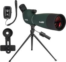 Svbony SV28PLUS Paukščių stebėjimo optinis taikiklis 25-75×70 mm su belaidžiu valdikliu, BAK4 A5 vyno raudonumo FMC objektyvas, skirtas šaudymui iš lanko, astronomijai