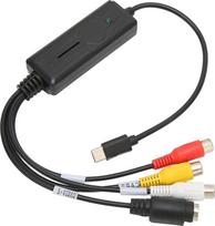 USB C 2.0 garso ir vaizdo įrašymo kortelė, USB keitiklis adapteris AV NTSC PAL vaizdo įrašas S Vaizdo įrašas į USB C 2.0 ADC keitiklį, palaiko 7/10/2000/XP/Vista/OS X