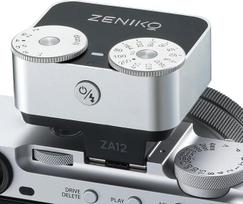 ZA12 fotoaparato blykstė su dvigubu ratuku, retro mini fotoaparato blykstė su automatiniu režimu, įkraunama C tipo blykstė, 60 g lengva, nešiojamoji fotoblykstė, skirta veidrodiniams ir DSLR fotoaparatams (sidabrinė)